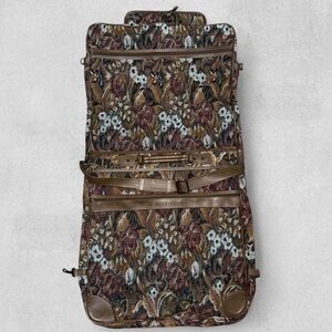 Vintage 90's Givenchy Tapestry Floral Garment Suit Bag Travel Bag Boho Luxury